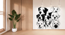Load image into Gallery viewer, Dog wall decals, Grooming wall decor, Living Room Dog Decor, Pet lover gift, Pet shop dog house wall vinyl decal, Pet wall vinyl decal 352LU