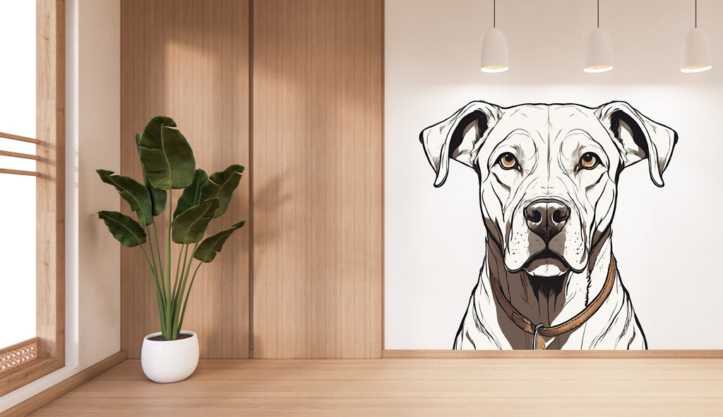 Dog wall decal Dog decor Dog wall art Decal Dog Lover Animals anime decal Dog Bathroom Wall Decals Stickers Vinyl 353LU