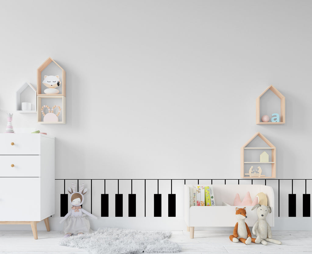 Piano Keys Vinyl Wall Decal Sticker, Music Studio Wall Decor, Piano Wall Border, Piano Keyboard Wall Art, School Music Classroom Decor 318LU