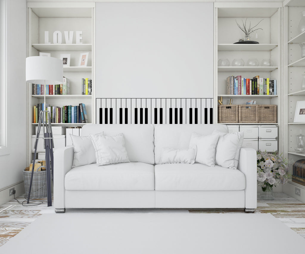 Piano Keys Vinyl Wall Decal Sticker, Music Studio Wall Decor, Piano Wall Border, Piano Keyboard Wall Art, School Music Classroom Decor 318LU