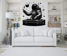 Load image into Gallery viewer, Astronaut Dj Playing music wall decor, Astronaut Wall Decals Stars, Space, Girl, Boy, Gifts, Bedroom, Vinyl, Wall Art, Planet 246RS
