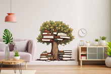 Load image into Gallery viewer, Library Tree Wall Art Decal, Library Wall Decal, Education Decals, Kids Room, Reading room, Nurseries, School, Kids Gifts, Dorm Room 355LU