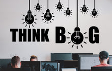 Load image into Gallery viewer, Think Big Idea Lightbulb Motivational Inspirational Wall Decal Sticker for Office, Office Wall Decal Idea Teamwork, Office Wall Decor 321LU