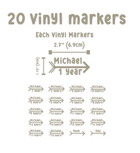 Load image into Gallery viewer, Growth Chart Ruler Decal, DIY Vinyl Kids Growth Chart Ruler Decal for Boys and Girls, Vinyl Markers for Kids Growth Chart Ruler 323LU