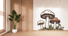 Load image into Gallery viewer, Woodland Mushroom Wall Decals, Woodland Nursery Decor, Kids Room Wall Art, Forest Wall Decor, Big Mushroom Decal, Wall Decal for Kids 362LU