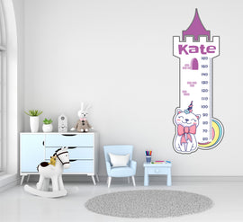 Growth Chart Ruler Decal, DIY Vinyl Kids Growth Chart Ruler Decal for Boys and Girls, Height Measurement Ruler for Wall Nursery Decor 324LU