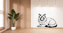 Load image into Gallery viewer, Ragdoll Cat wall art decal Dog decor Cat kids Cat wall art Decal Cat Lover Animals Decal Cat Wall Bathroom Wall Decals Stickers Vinyl 365LU