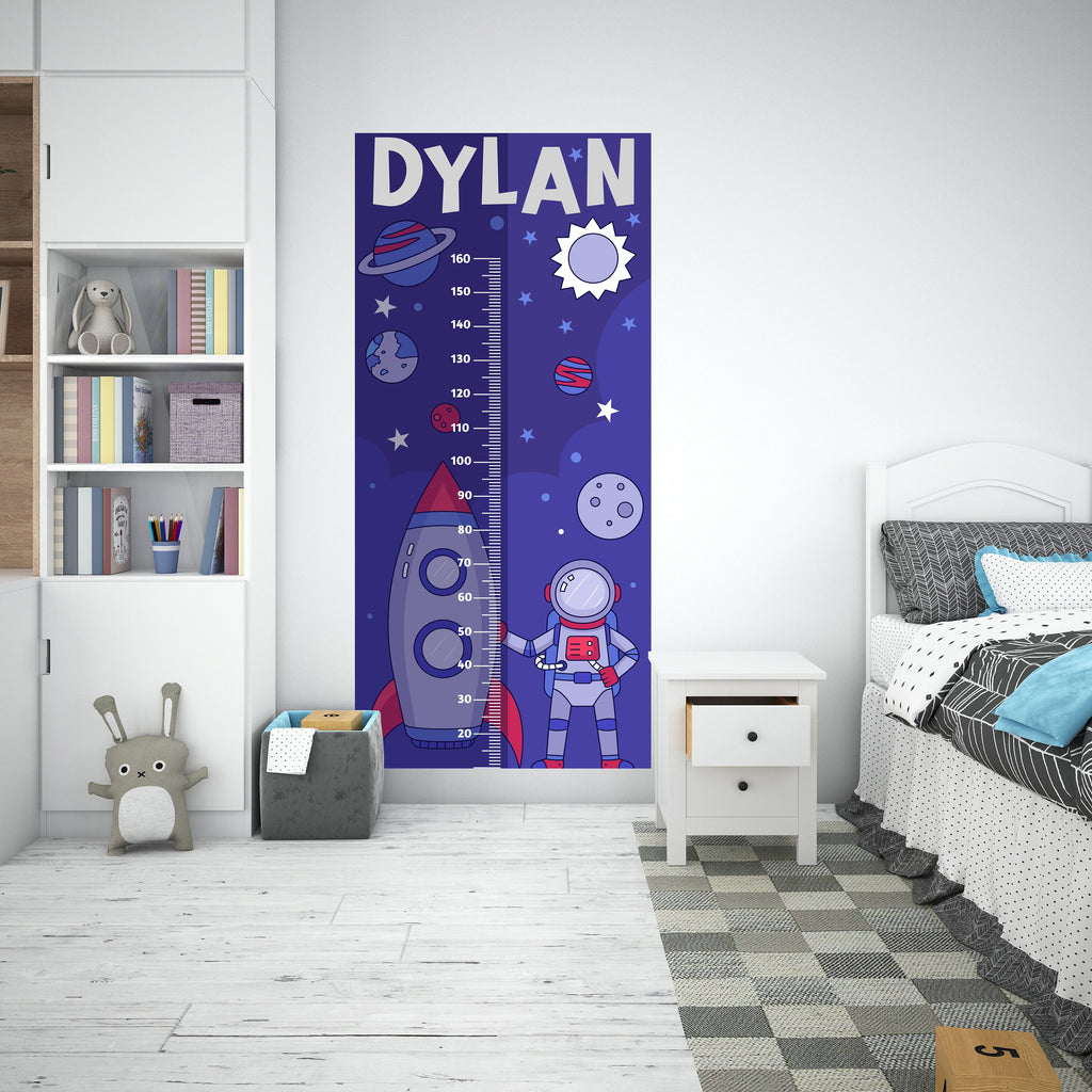Growth Chart Ruler Decal, DIY Vinyl Kids Growth Chart Ruler Decal for Boys and Girls, Height Measurement Ruler for Wall Nursery Decor 326LU