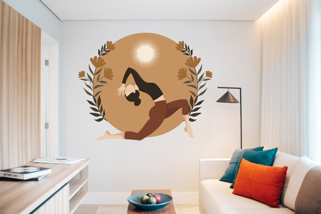Yoga Wall Decal, Yoga Wall Sticker, Yoga Wall Art, Yoga Wall Decor, Yoga Studio Wall Decal, Gym Wall Sticker Wall Art Meditation Decal 327LU