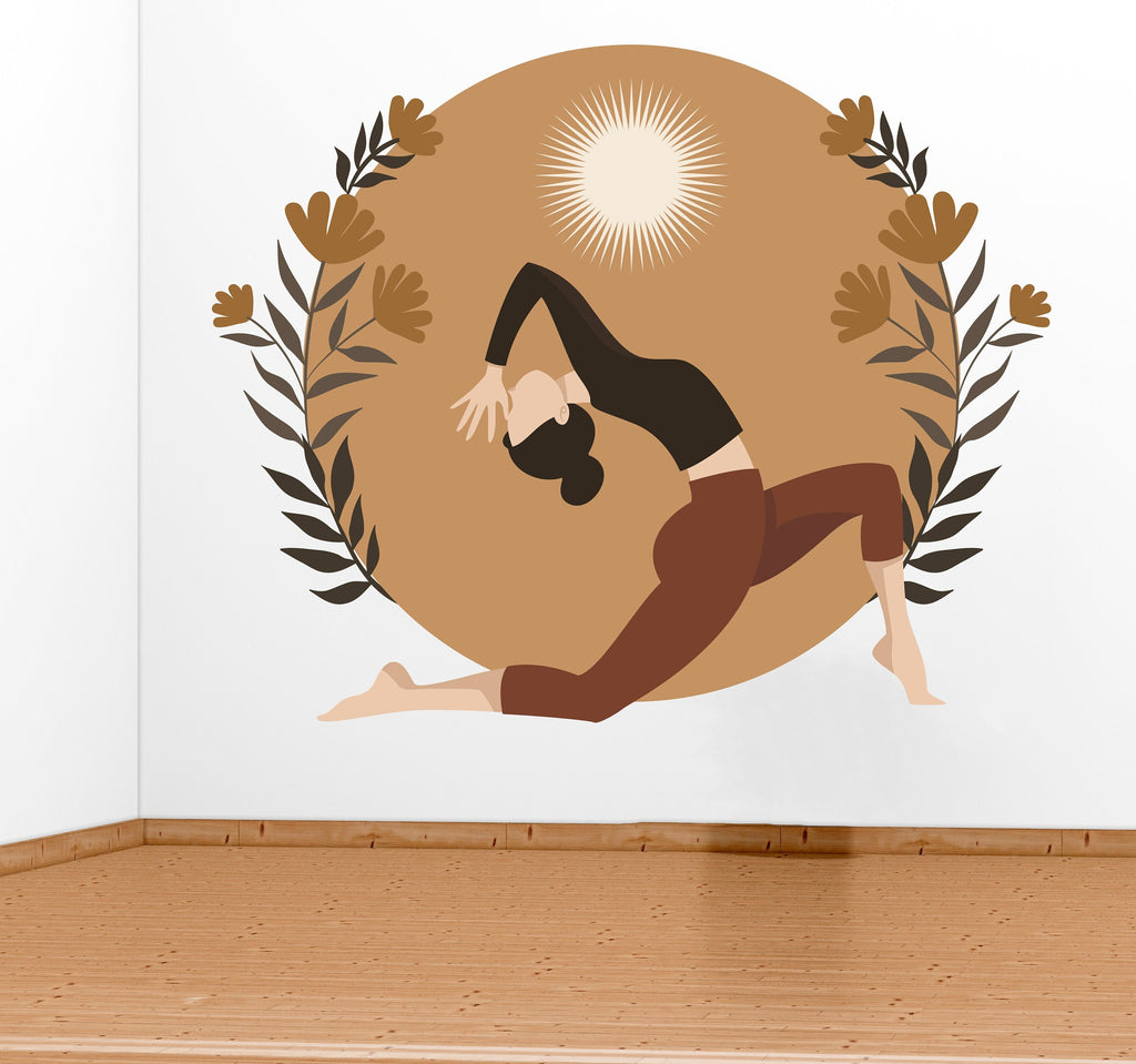 Yoga Wall Decal, Yoga Wall Sticker, Yoga Wall Art, Yoga Wall Decor, Yoga Studio Wall Decal, Gym Wall Sticker Wall Art Meditation Decal 327LU