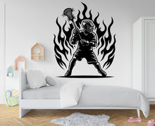 Load image into Gallery viewer, Lacrosse Player wall decal Sport Wall Decal Kids Decal Personalized Lacrosse wall Vinyl Wall Sticker Boy Room Nursery Kids Gifts 251RS