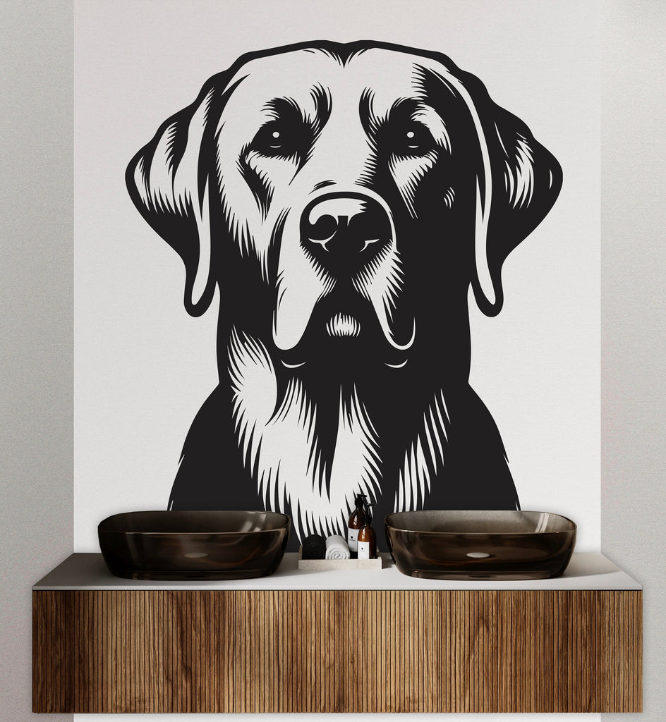 Labrador Dog wall decal Dog decor Dog kids Dog wall art Decal Dog Lover Animals Dog Wall Bathroom Wall Decals Stickers Vinyl 038DE
