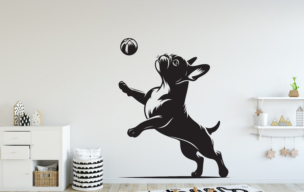French Bulldog Playing with Ball Dog wall decal Dog decor Dog wall art Decal Dog Lover Dog Wall Bathroom Wall Decals Stickers Vinyl 041DE