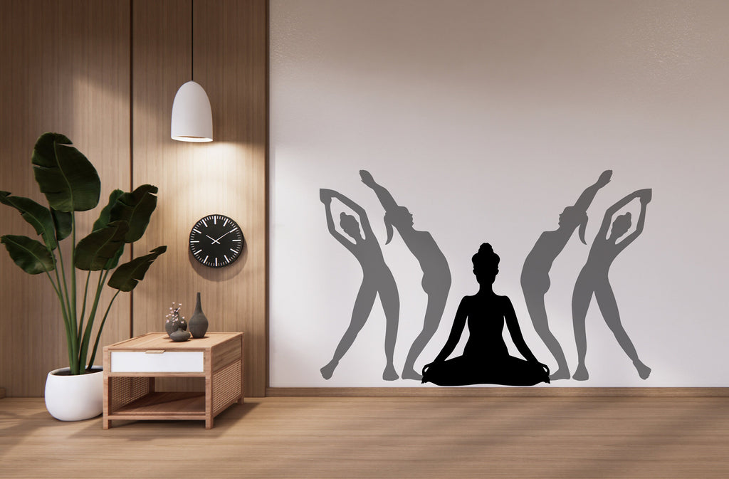 Yoga Wall Decal, Yoga Wall Sticker, Yoga Wall Art, Yoga Wall Decor, Yoga Studio Wall Decal, Gym Wall Sticker Wall Art Meditation Decal 329LU