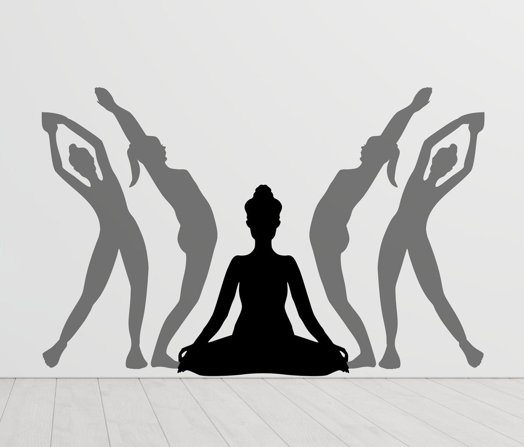 Yoga Wall Decal, Yoga Wall Sticker, Yoga Wall Art, Yoga Wall Decor, Yoga Studio Wall Decal, Gym Wall Sticker Wall Art Meditation Decal 329LU