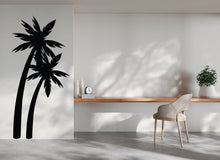 Load image into Gallery viewer, Boho Palm Tree Wall Stickers Palm tree Wall Decals, Palm trees wall art, Boho Beach Wall Mural, Tropical Nursery aesthetic room decor 330LU