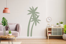 Load image into Gallery viewer, Boho Palm Tree Wall Stickers Palm tree Wall Decals, Palm trees wall art, Boho Beach Wall Mural, Tropical Nursery aesthetic room decor 330LU