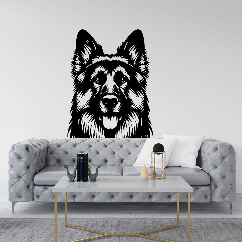 German Shepherd Dog wall decal Dog decor Dog kids Dog wall art Decal Dog Lover Animals Dog Wall Bathroom Wall Decals Vinyl 053DE