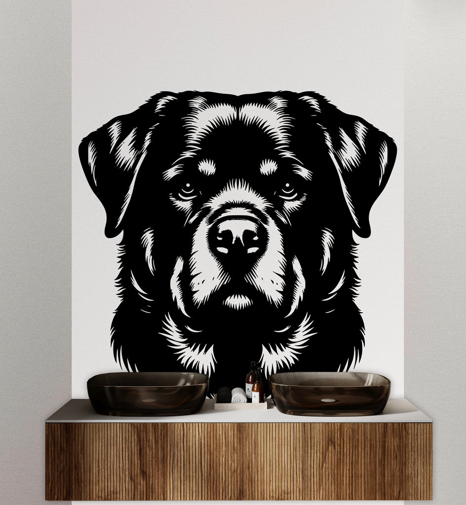 Dog wall decal Pet Gift Dog decor Dog kids Dog wall art Decal Dog Lover Animals Dog Wall Bathroom Wall Decals Vinyl 054DE