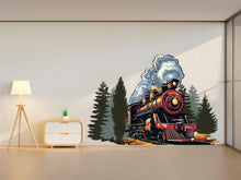 Load image into Gallery viewer, Train Steam Engine Wall Decal Train Wall Sticker Train Art Train Wall Vinyl Wall Decal Train Room Gifts Vinyl Wall Art Stickers 268RS