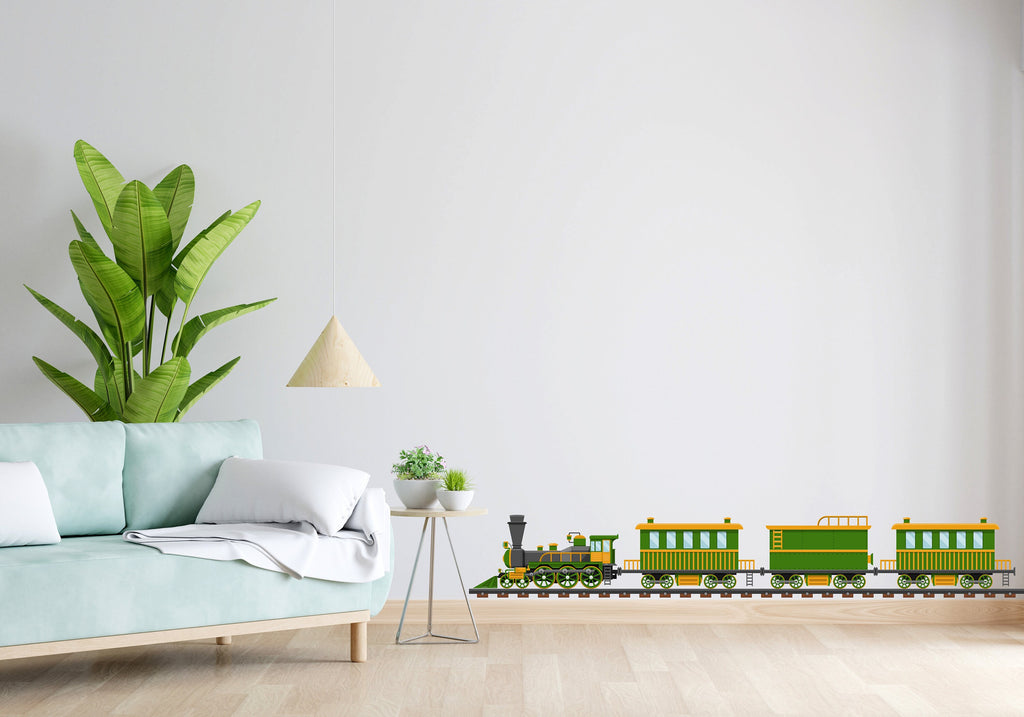 Train Wall Decal Train Wall Sticker Train Art Train Wall Vinyl Wall Decal Train Room Gifts Vinyl Wall Art Stickers, Kids room decor 371LU