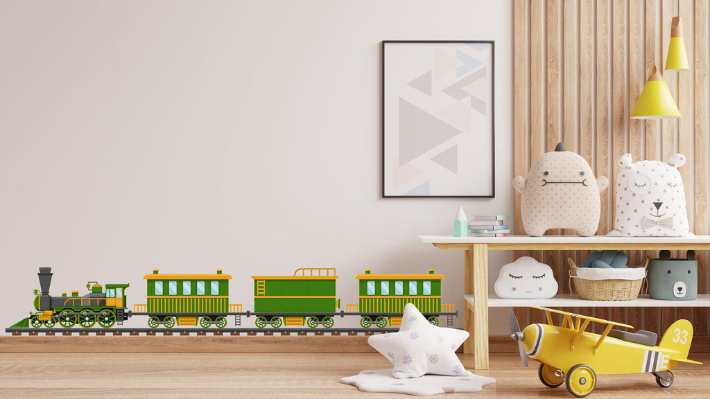 Train Wall Decal Train Wall Sticker Train Art Train Wall Vinyl Wall Decal Train Room Gifts Vinyl Wall Art Stickers, Kids room decor 371LU