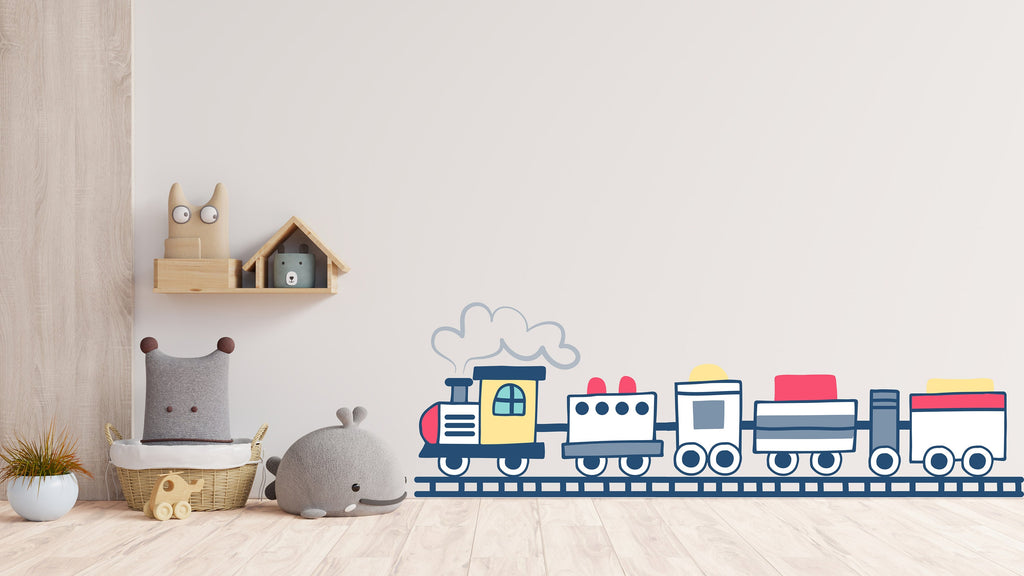 Train Wall Decal Train Wall Sticker Train Art Train Wall Vinyl Wall Decal Train Room Gifts Vinyl Wall Art Stickers, Kids room decor 372LU