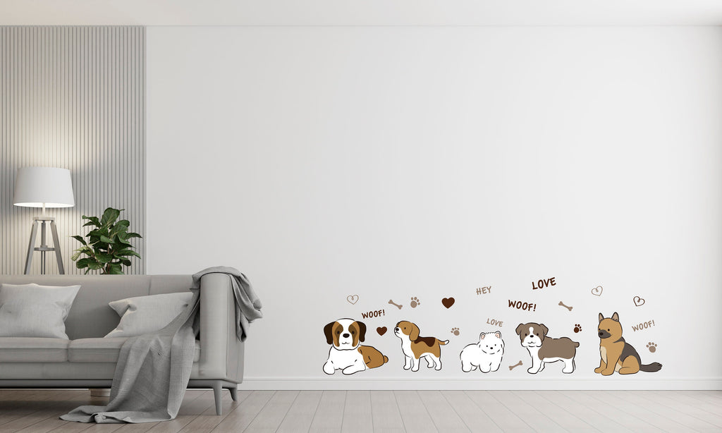 Dog wall decals, Grooming wall decor, Vetirinary decals, Pet lover gift, Pet shop dog house wall vinyl decal, Pet wall vinyl decal 339LU