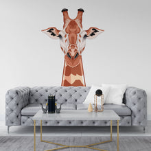 Load image into Gallery viewer, Giraffe wall decal Giraffe decor Giraffe Animals wall art Decal Giraffe Lover Animals Giraffe Wall Bathroom Wall Decals Stickers Vinyl 056DE