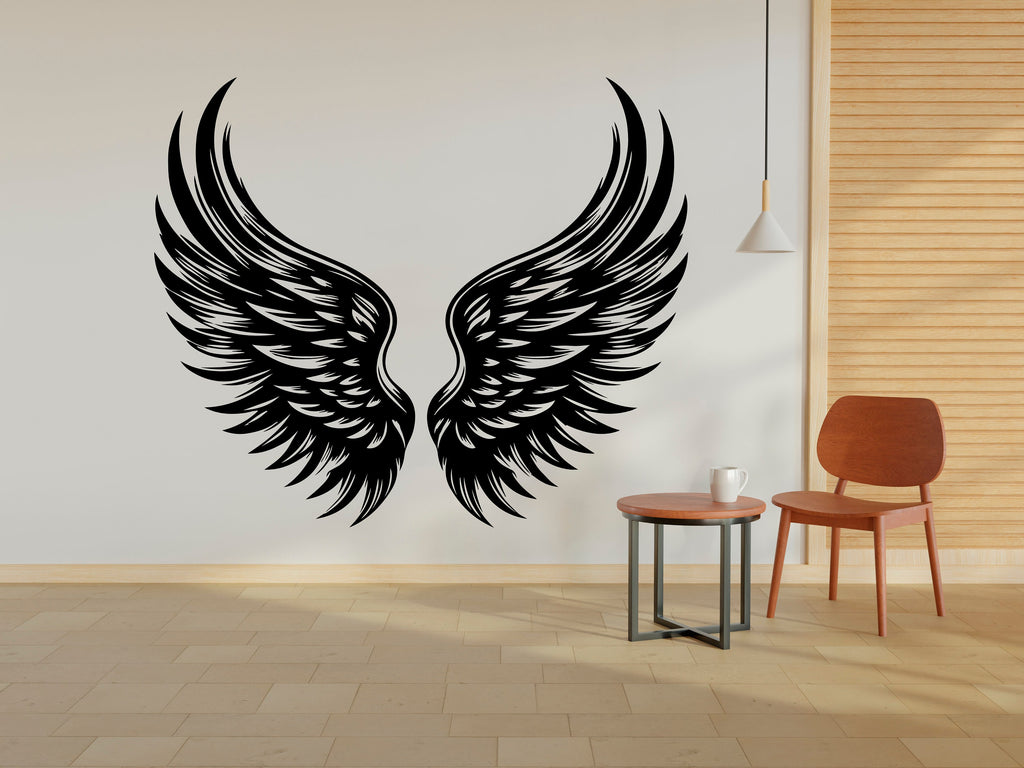 Angel Wings wall decal Wings Mid Century Modern Boho Angel Wings Decal Stickers Nursery Decor Kids Room Wall Art Home Decor 256RS