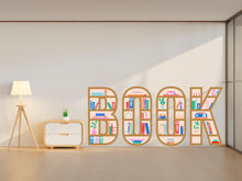 Load image into Gallery viewer, Library vinyl wall art decals, Books wall decor, Book Shelves, library wall decal, education decals, reading room, school, kids gifts 258RS