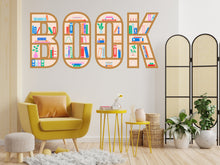 Load image into Gallery viewer, Library vinyl wall art decals, Books wall decor, Book Shelves, library wall decal, education decals, reading room, school, kids gifts 258RS