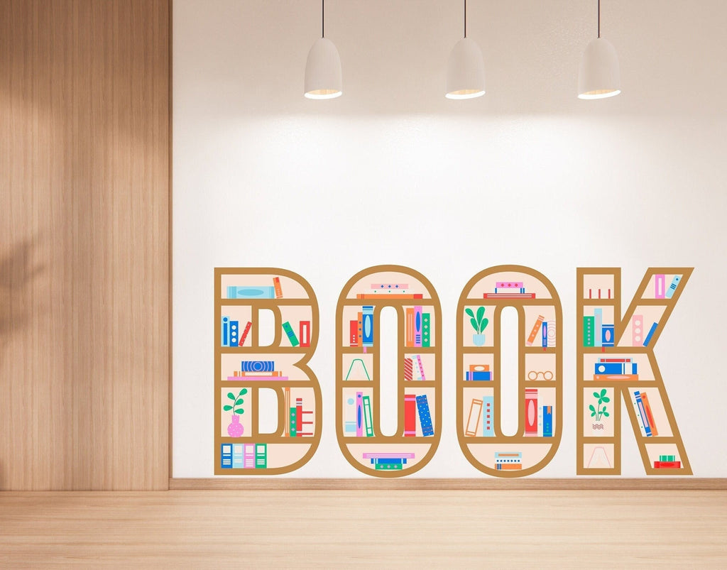 Library vinyl wall art decals, Books wall decor, Book Shelves, library wall decal, education decals, reading room, school, kids gifts 258RS