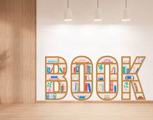 Load image into Gallery viewer, Library vinyl wall art decals, Books wall decor, Book Shelves, library wall decal, education decals, reading room, school, kids gifts 258RS