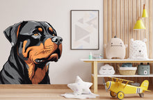 Load image into Gallery viewer, Dog wall decal, Rottweiler, Dog decor Dog wall art Decal Dog Lover Animals anime decal Dog Bathroom Wall Decals Stickers Vinyl 346LU