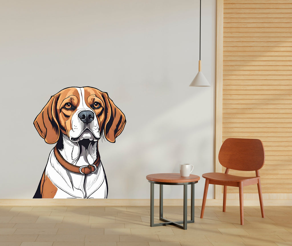 Dog wall decal, Beagle, Dog decor Dog wall art Decal Dog Lover Animals anime decal Dog Bathroom Wall Decals Stickers Vinyl 347LU