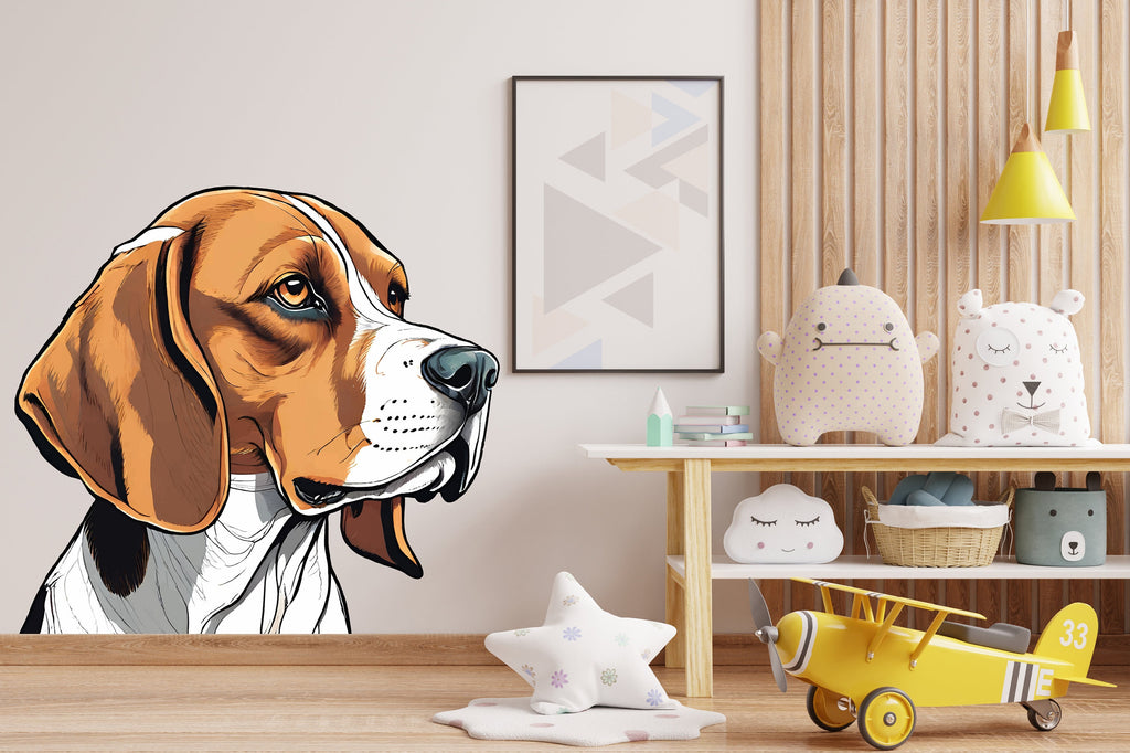 Dog wall decal, Beagle, Dog decor Dog wall art Decal Dog Lover Animals anime decal Dog Bathroom Wall Decals Stickers Vinyl 348LU