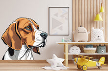 Load image into Gallery viewer, Dog wall decal, Beagle, Dog decor Dog wall art Decal Dog Lover Animals anime decal Dog Bathroom Wall Decals Stickers Vinyl 348LU