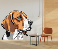 Load image into Gallery viewer, Dog wall decal, Beagle, Dog decor Dog wall art Decal Dog Lover Animals anime decal Dog Bathroom Wall Decals Stickers Vinyl 348LU