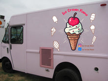 Load image into Gallery viewer, Ice Cream Car Truck Vinyl Sticker, Ice Cream Logo Decal, Car Decals, Custom Printed Decal for Companies, Concession Trailer Decals 277RS