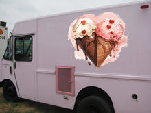 Load image into Gallery viewer, Ice Cream Car Truck Vinyl Sticker, Ice Cream Logo Decal, Car Decals, Custom Printed Decal for Companies, Concession Trailer Decals 278RS