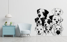 Load image into Gallery viewer, Dog wall decals, Grooming wall decor, Living Room Dog Decor, Pet lover gift, Pet shop dog house wall vinyl decal, Pet wall vinyl decal 352LU