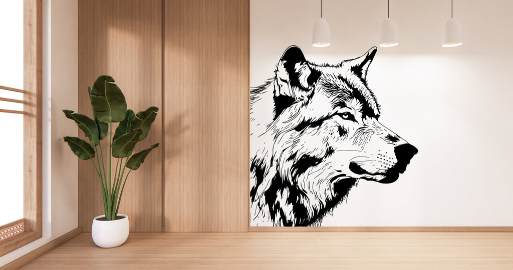 Wolf Wall Decal, Wolf Wall Art, Wolf Room Wall Decor Wolf Room Wall Sticker Wolf Wall Decor Animals Stickers 380LU