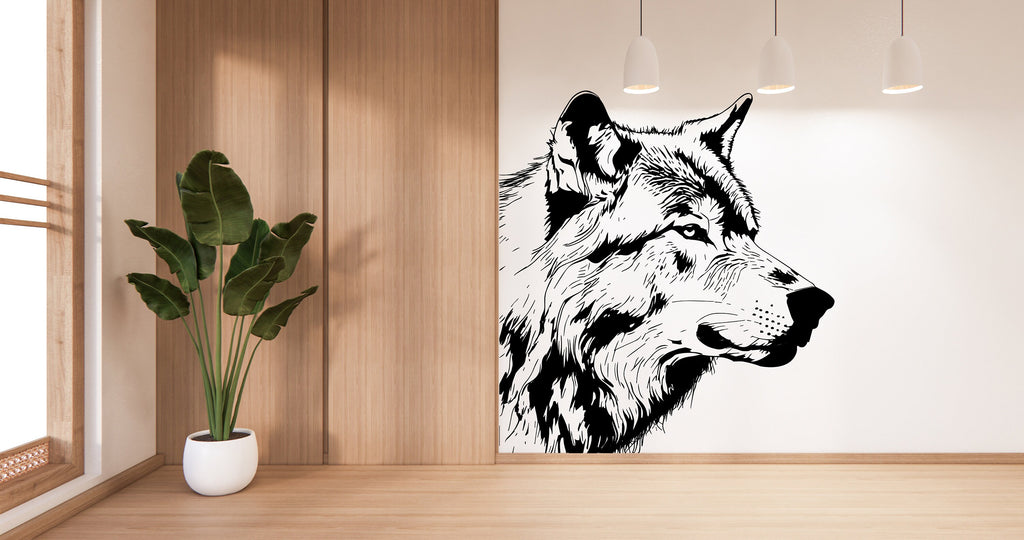 Wolf Wall Decal, Wolf Wall Art, Wolf Room Wall Decor Wolf Room Wall Sticker Wolf Wall Decor Animals Stickers 380LU