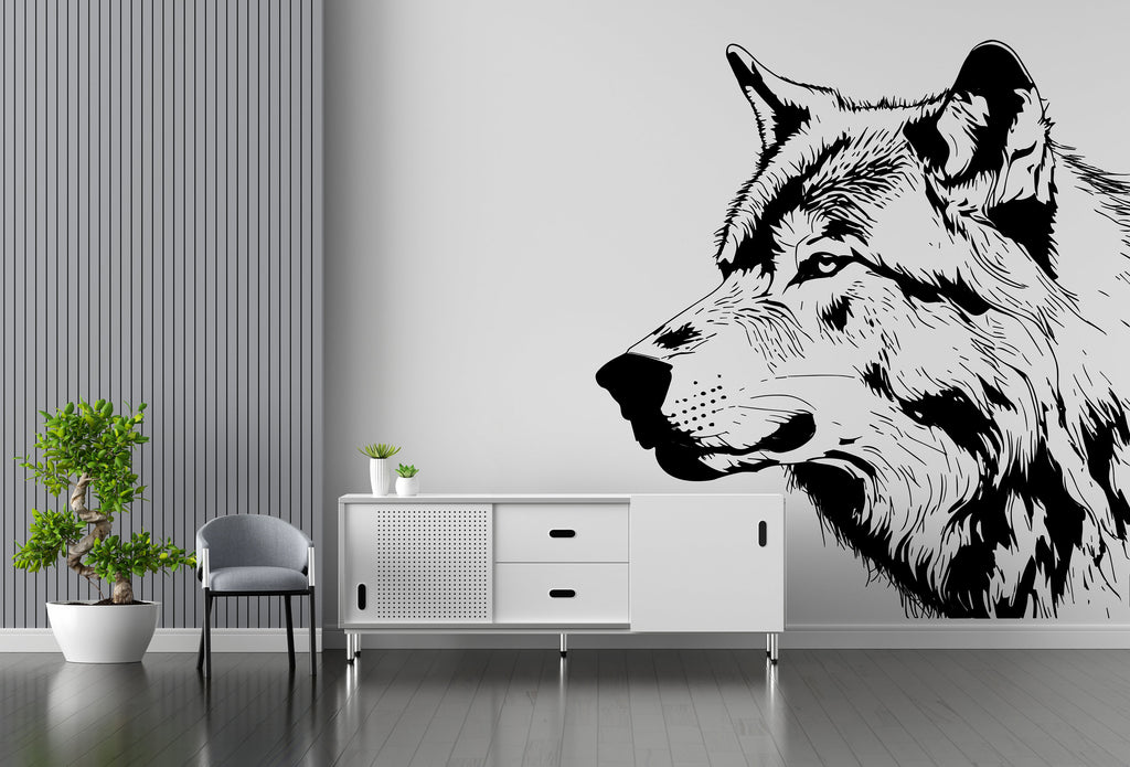 Wolf Wall Decal, Wolf Wall Art, Wolf Room Wall Decor Wolf Room Wall Sticker Wolf Wall Decor Animals Stickers 380LU