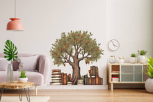 Load image into Gallery viewer, Library Tree Wall Art Decal, Library Wall Decal, Education Decals, Kids Room, Reading room, Nurseries, School, Kids Gifts, Dorm Room 354LU