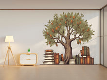 Load image into Gallery viewer, Library Tree Wall Art Decal, Library Wall Decal, Education Decals, Kids Room, Reading room, Nurseries, School, Kids Gifts, Dorm Room 354LU