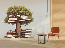 Load image into Gallery viewer, Library Tree Wall Art Decal, Library Wall Decal, Education Decals, Kids Room, Reading room, Nurseries, School, Kids Gifts, Dorm Room 355LU