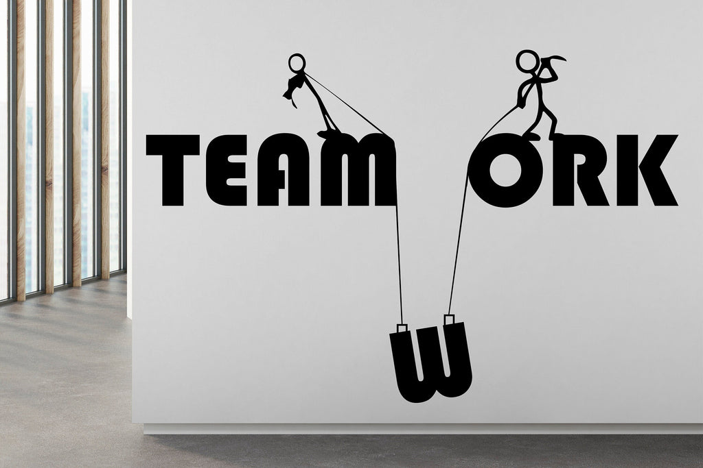 Teamwork Wall Decor Office Wall Decal Idea Teamwork Business Worker Inspire Office Decoration Motivation Stickers Mural Unique Gift 266RS