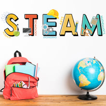 Load image into Gallery viewer, Steam Science Technology Engineering Arts Math Wall Decal, Stem wall decal for school, stem school, steam school wall decor, classroom 358LU